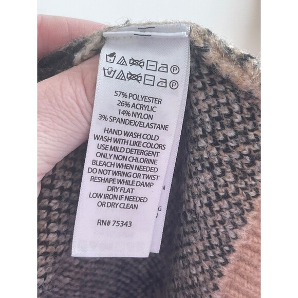 Tahari Western Tribal Print With Bohemian Flair Open Cardigan Medium Sweater - Picture 7 of 9